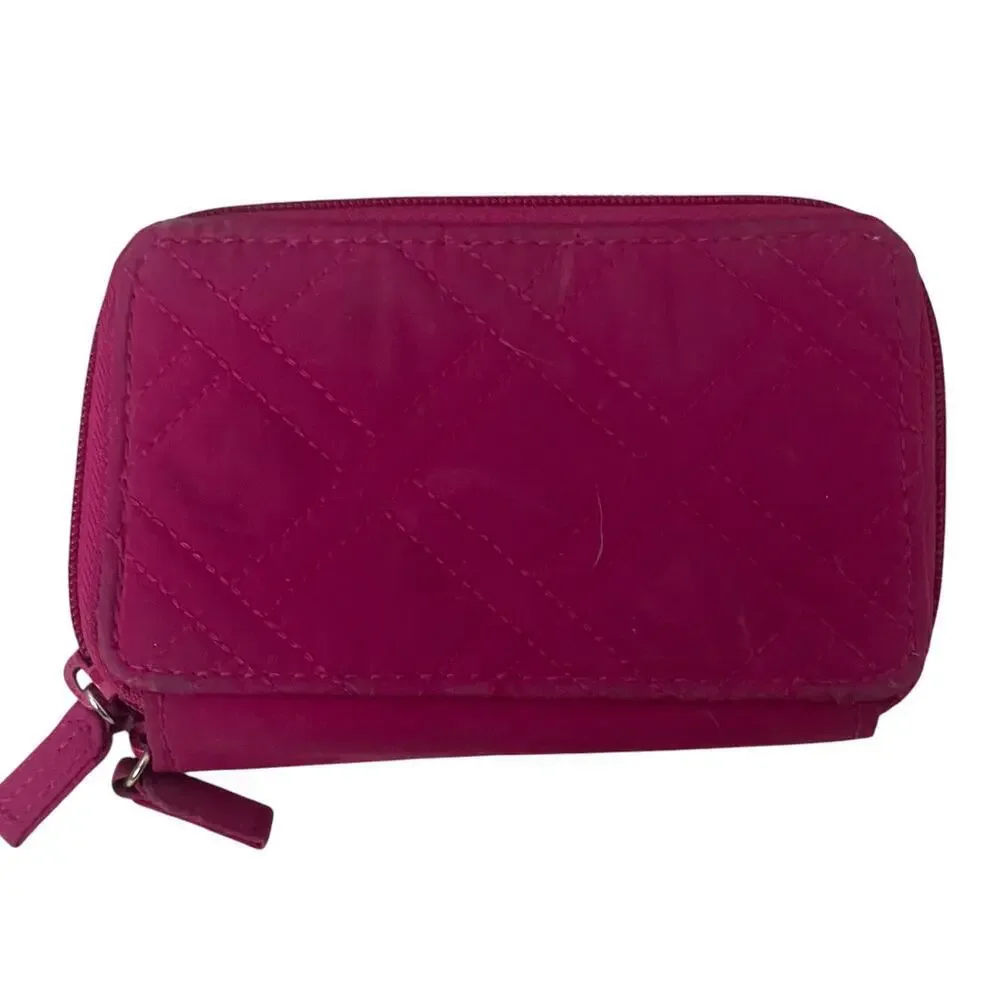 Vera Bradley Magenta Pink Quilted Wallet - Picture 4 of 15